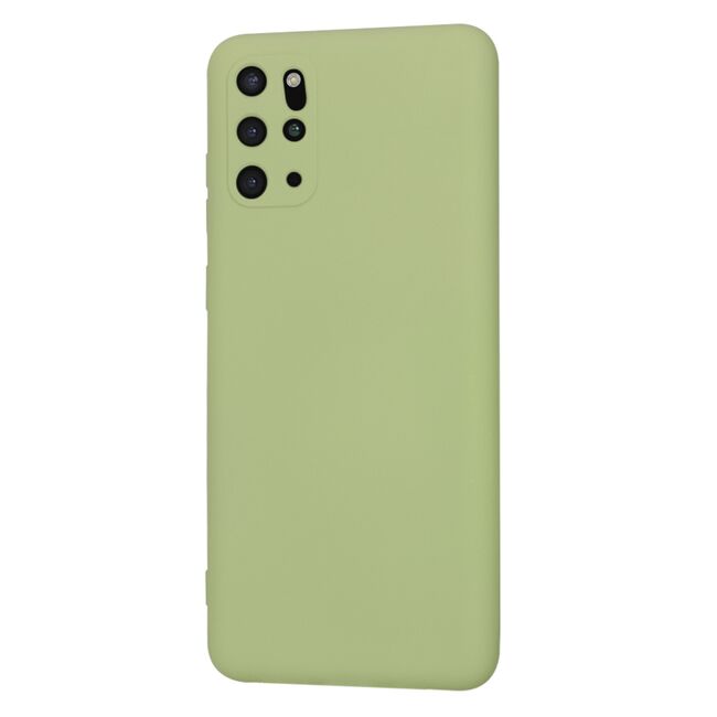 Husa pentru  Samsung Galaxy S20 Plus Liquid Silicone, subțire, captusita cu microfibra, anti amprentă, protectie cameră foto, verde