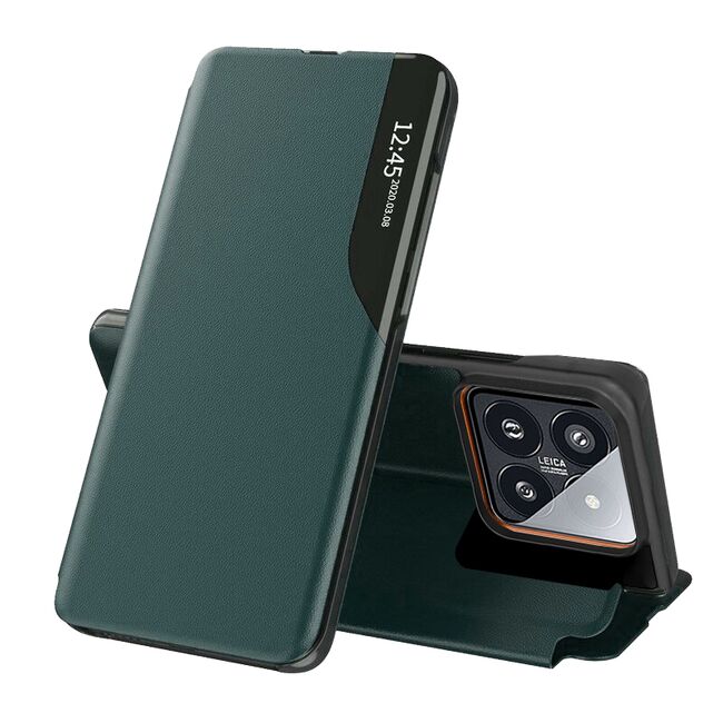 Husa pentru  Xiaomi 14 Pro tip carte, Smart View, verde