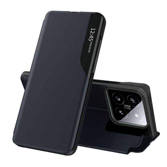 Husa pentru  Xiaomi 14 tip carte, Smart View, albastru