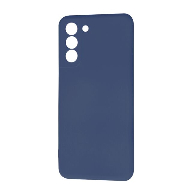 Husa pentru Samsung Galaxy S21  Liquid Silicone, subțire, captusita cu microfibra, anti amprentă, protectie cameră foto, albastru