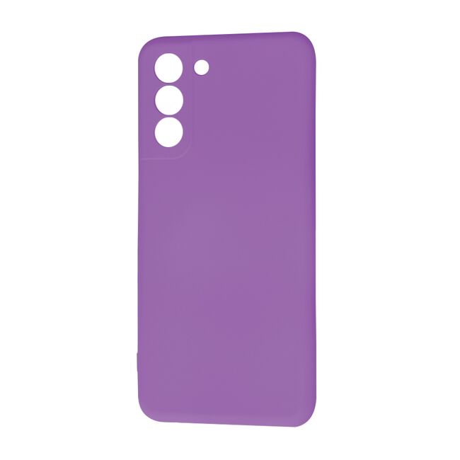 Husa pentru Samsung Galaxy S21  Liquid Silicone, subțire, captusita cu microfibra, anti amprentă, protectie cameră foto, mov