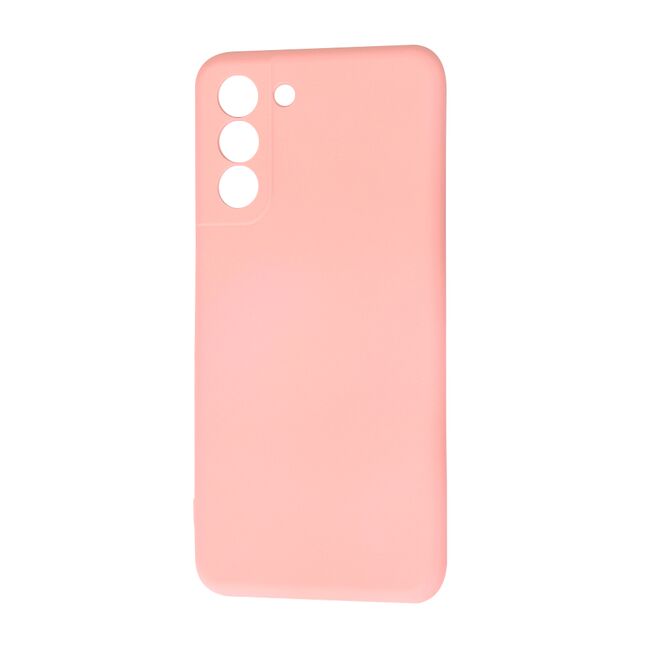Husa pentru Samsung Galaxy S21  Liquid Silicone, subțire, captusita cu microfibra, anti amprentă, protectie cameră foto, roz