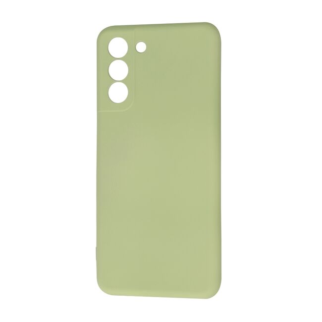 Husa pentru Samsung Galaxy S21  Liquid Silicone, subțire, captusita cu microfibra, anti amprentă, protectie cameră foto, verde