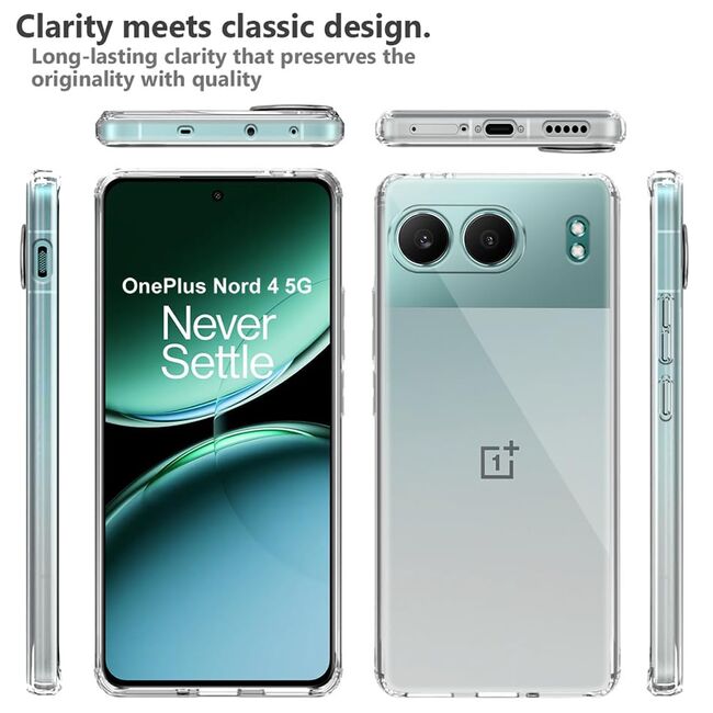 Husa pentru OnePlus Nord 4 Anti-Shock 1.5mm, cu protectie lentile, transparent