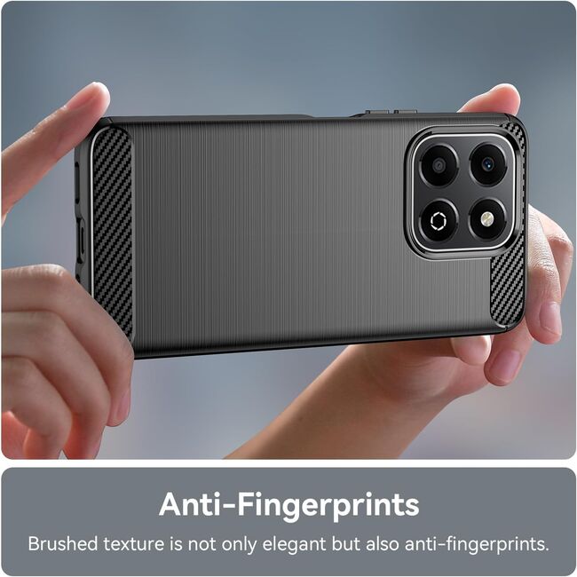 Husa pentru Honor X6b Carbon Liquid Silicone, negru