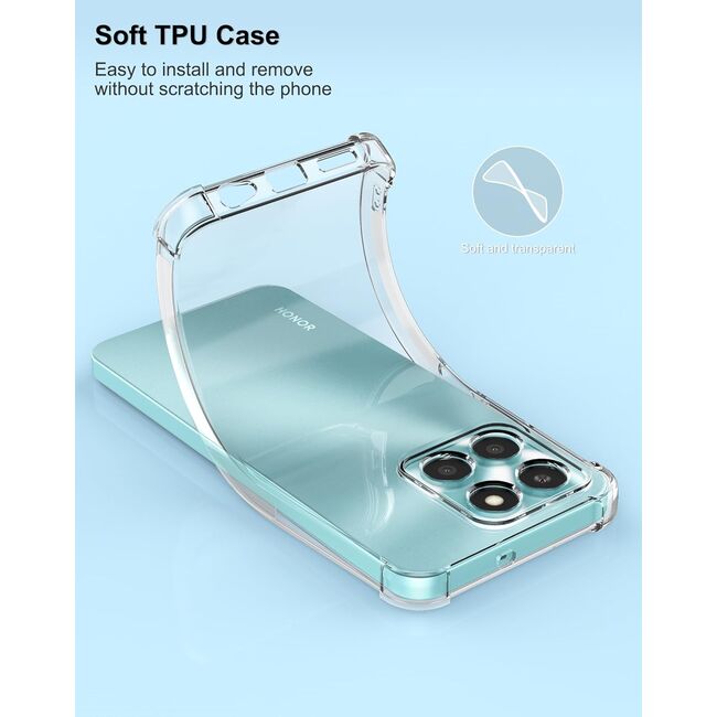 Husa pentru  Honor X6b Slim Anti-Shock 1.5mm reinforced 4 corners, transparent