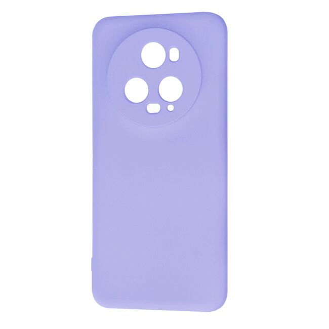 Husa pentru  Honor Magic 5 Pro Liquid Silicone, subțire, captusita cu microfibra, anti amprentă, protectie cameră foto, lavanda