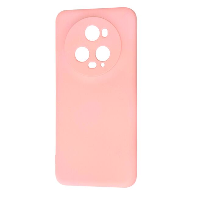 Husa pentru  Honor Magic 5 Pro Liquid Silicone, subțire, captusita cu microfibra, anti amprentă, protectie cameră foto, roz