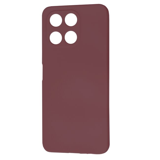Husa pentru  Honor X6a Liquid Silicone, subțire, captusita cu microfibra, anti amprentă, protectie cameră foto, bordeaux