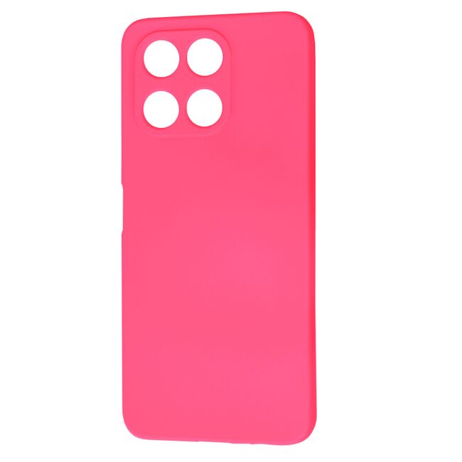 Husa pentru  Honor X6a Liquid Silicone, subțire, captusita cu microfibra, anti amprentă, protectie cameră foto, fucsia