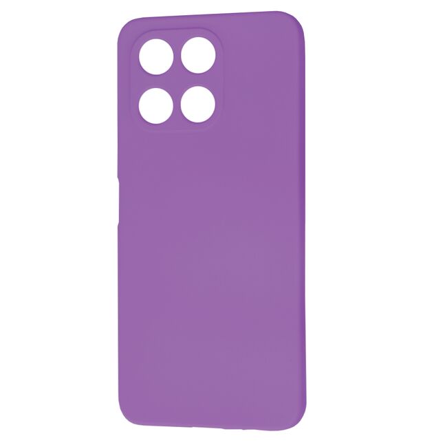 Husa pentru  Honor X6a Liquid Silicone, subțire, captusita cu microfibra, anti amprentă, protectie cameră foto, mov