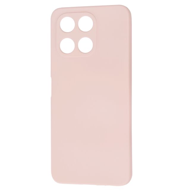 Husa pentru  Honor X6a Liquid Silicone, subțire, captusita cu microfibra, anti amprentă, protectie cameră foto, roz inchis