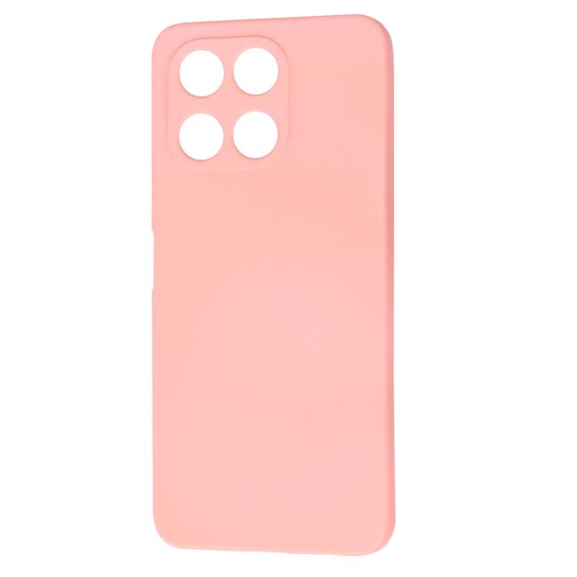 Husa pentru  Honor X6a Liquid Silicone, subțire, captusita cu microfibra, anti amprentă, protectie cameră foto, roz