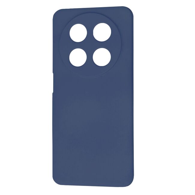 Husa pentru  Huawei Nova 12i Liquid Silicone, subțire, captusita cu microfibra, anti amprentă, protectie cameră foto, albastru