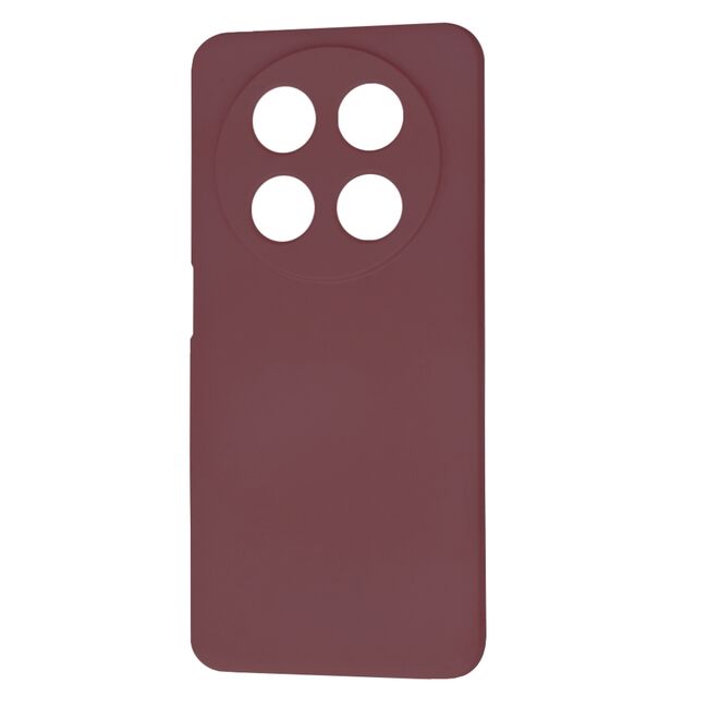 Husa pentru  Huawei Nova 12i Liquid Silicone, subțire, captusita cu microfibra, anti amprentă, protectie cameră foto, bordeaux