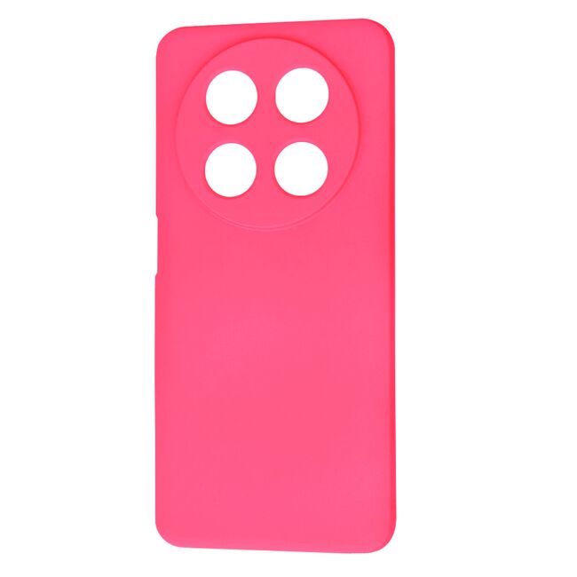Husa pentru  Huawei Nova 12i Liquid Silicone, subțire, captusita cu microfibra, anti amprentă, protectie cameră foto, fucsia