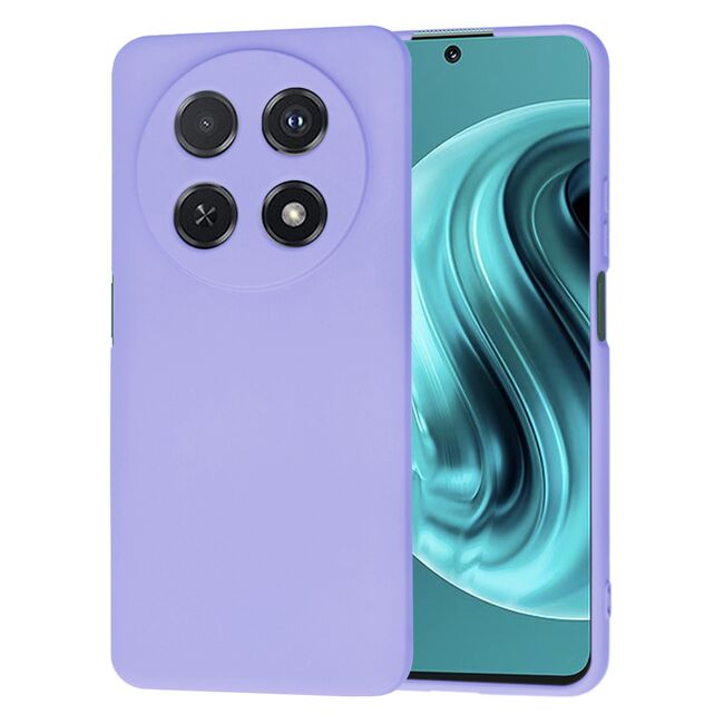 Husa pentru  Huawei Nova 12i Liquid Silicone, subțire, captusita cu microfibra, anti amprentă, protectie cameră foto, lavanda