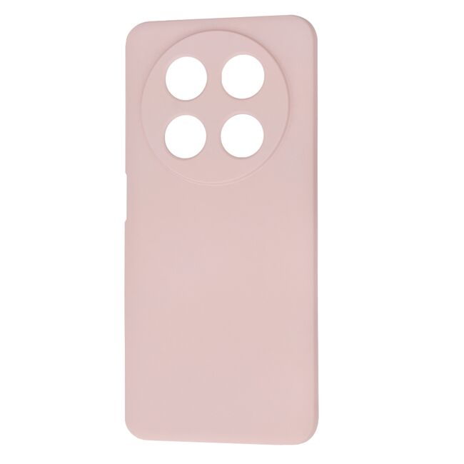 Husa pentru  Huawei Nova 12i Liquid Silicone, subțire, captusita cu microfibra, anti amprentă, protectie cameră foto, roz inchis