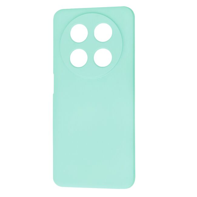 Husa pentru  Huawei Nova 12i Liquid Silicone, subțire, captusita cu microfibra, anti amprentă, protectie cameră foto, turcoaz