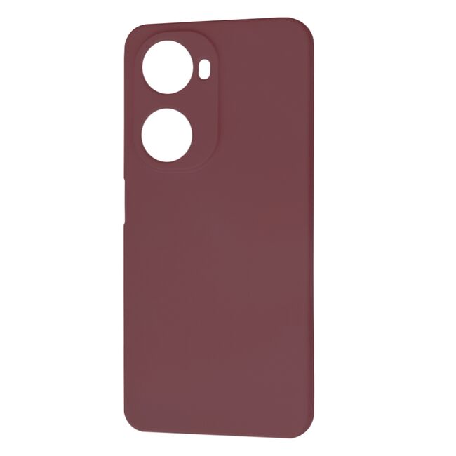 Husa pentru  Huawei nova 12 SE Liquid Silicone, subțire, captusita cu microfibra, anti amprentă, protectie cameră foto, bordeaux