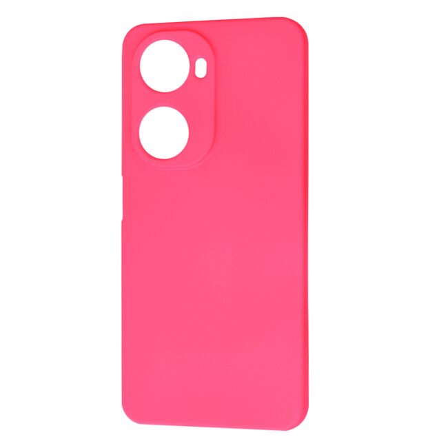 Husa pentru  Huawei nova 12 SE Liquid Silicone, subțire, captusita cu microfibra, anti amprentă, protectie cameră foto, fucsia
