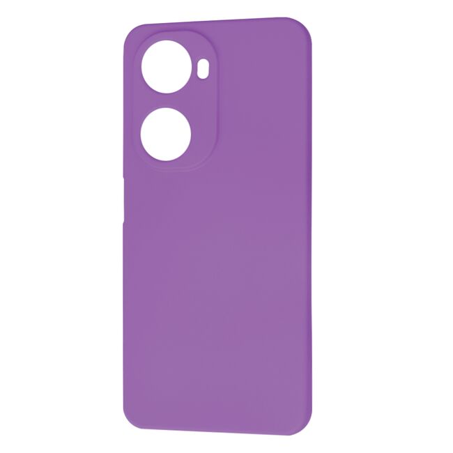 Husa pentru  Huawei nova 12 SE Liquid Silicone, subțire, captusita cu microfibra, anti amprentă, protectie cameră foto, mov
