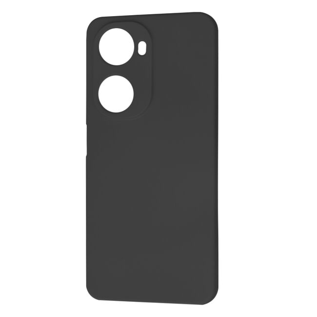 Husa pentru  Huawei nova 12 SE Liquid Silicone, subțire, captusita cu microfibra, anti amprentă, protectie cameră foto, negru