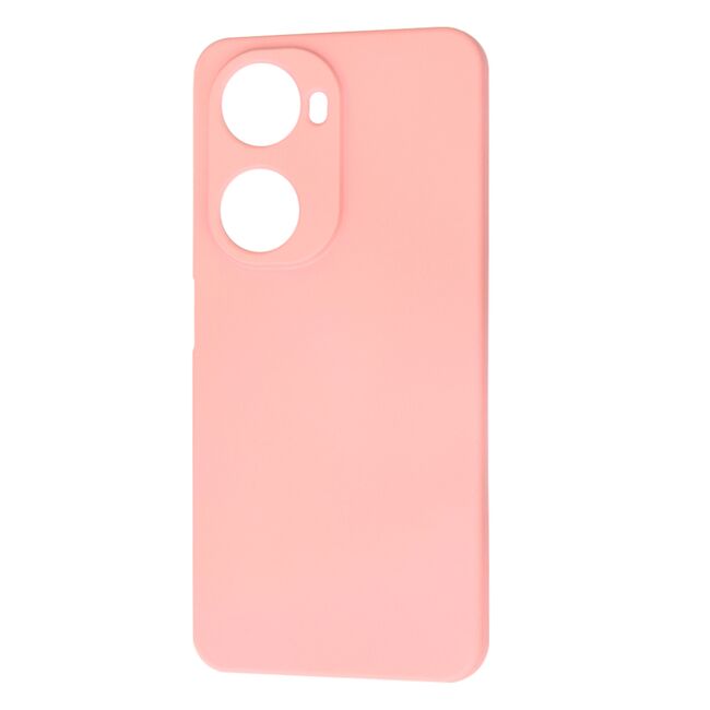 Husa pentru  Huawei nova 12 SE Liquid Silicone, subțire, captusita cu microfibra, anti amprentă, protectie cameră foto, roz