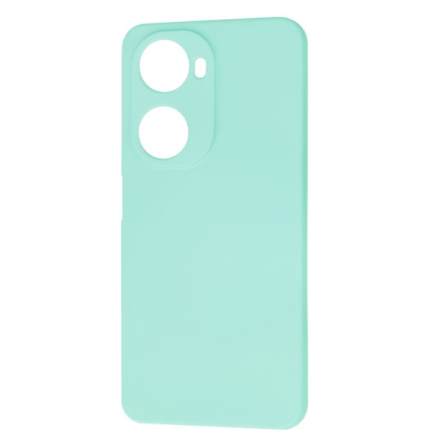 Husa pentru  Huawei nova 12 SE Liquid Silicone, subțire, captusita cu microfibra, anti amprentă, protectie cameră foto, turcoaz