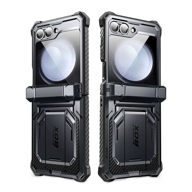 [Pachet 360°] Husa + folie Samsung Galaxy Z Flip 6 I-Blason Armorbox, negru