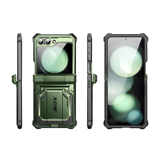 [Pachet 360°] Husa + folie Samsung Galaxy Z Flip 6 I-Blason Armorbox, verde