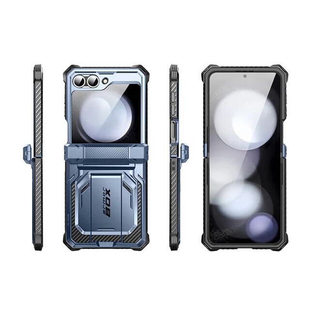 [Pachet 360°] Husa + folie Samsung Galaxy Z Flip 6 I-Blason Armorbox, albastru