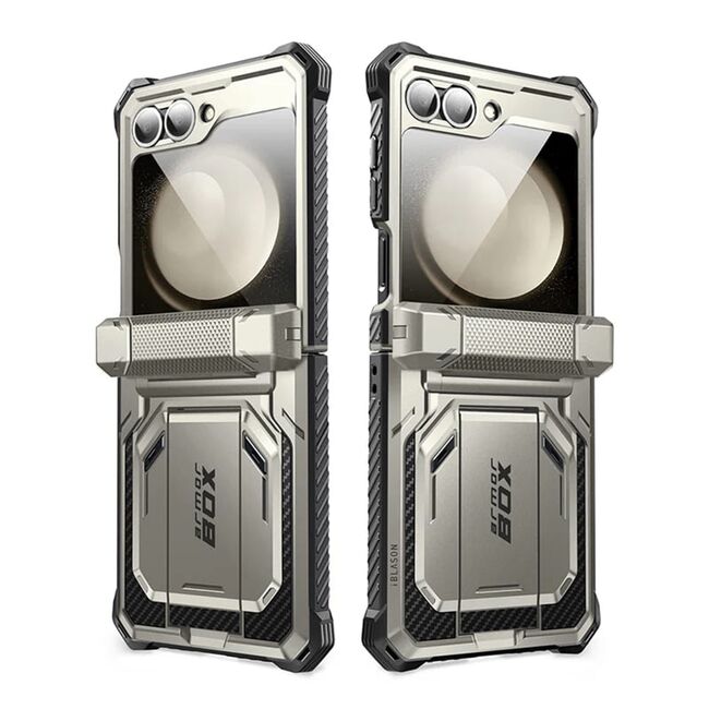 [Pachet 360°] Husa + folie Samsung Galaxy Z Flip 6 I-Blason Armorbox, gri