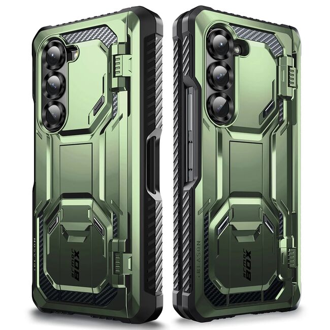 [Pachet 360°] Husa + folie Samsung Galaxy Z Fold 6 I-Blason Armorbox, verde
