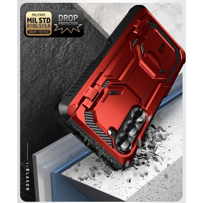 [Pachet 360°] Husa + folie Samsung Galaxy Z Fold 6 I-Blason Armorbox, rosu