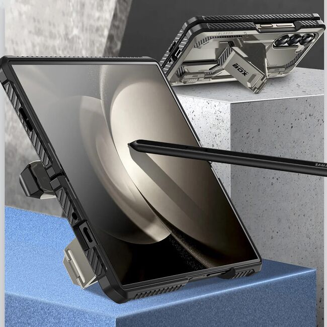 [Pachet 360°] Husa + folie Samsung Galaxy Z Fold 6 I-Blason Armorbox, gri