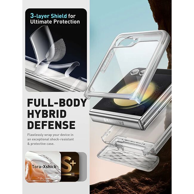Husa Samsung Galaxy Z Flip 6 I-Blason Cosmo, transparenta