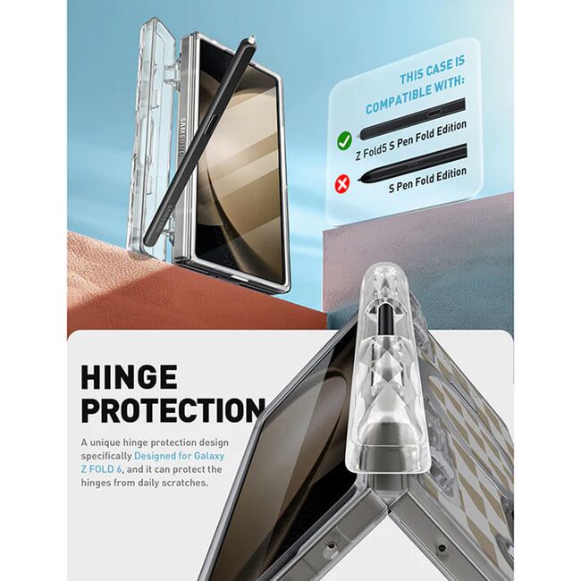 Husa Samsung Galaxy Z Fold 6 I-Blason Cosmo Pro MagSafe, transparenta