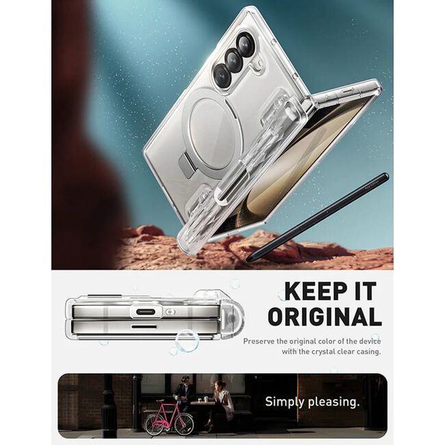 Husa Samsung Galaxy Z Fold 6 I-Blason Cosmo Pro MagSafe, transparenta