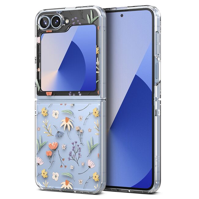 Husa Samsung Galaxy Z Flip 6 Ringke Fusion Design, Dry Flowers