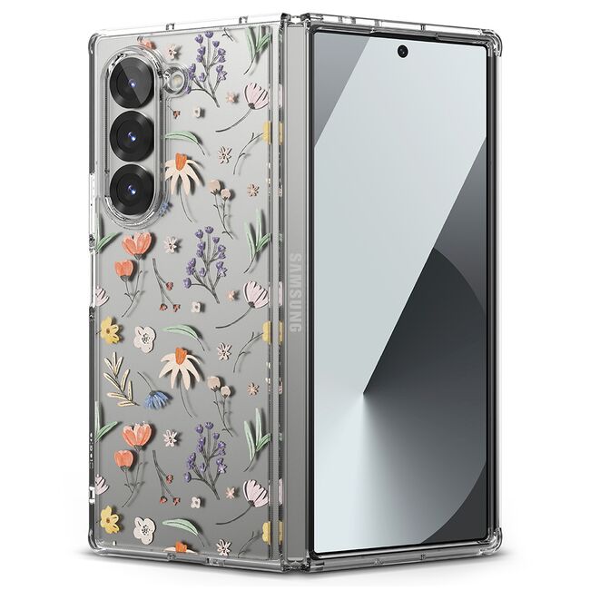 Husa Samsung Galaxy Z Fold 6 Ringke Fusion Design, Dry Flowers