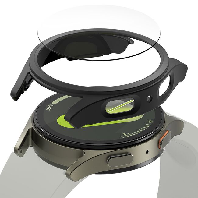 Husa + folie Samsung Galaxy Watch7 40mm Ringke Slim, negru mat