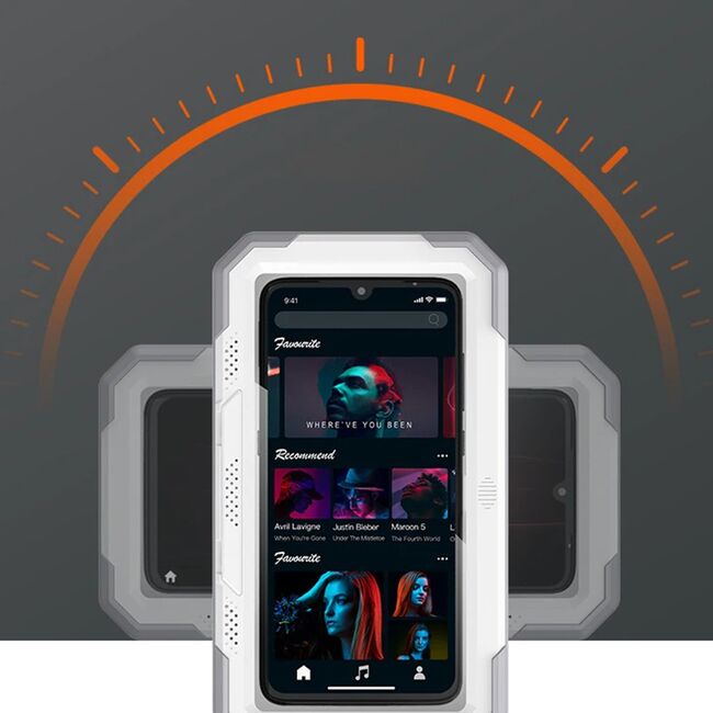 Suport Telefon Ajustabil 360° Impermeabil cu Montare Autoadezivă - Compatibil Universal pentru Baie, Dormitor, Bucătărie, negru