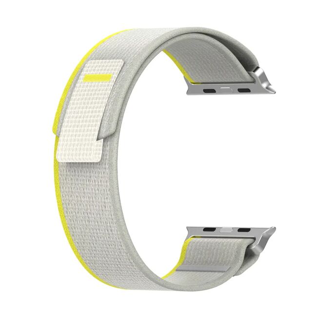 Curea pentru Apple Watch 4, 5, 6, 7, 8, 9, SE, SE2, Ultra, Ultra 2 (38/40/41mm) - gri galben