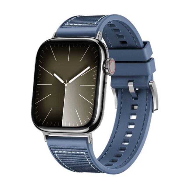 Curea pentru Apple Watch 4, 5, 6, 7, 8, 9, SE, SE2, Ultra, Ultra 2 (38/40/41mm) - albastru