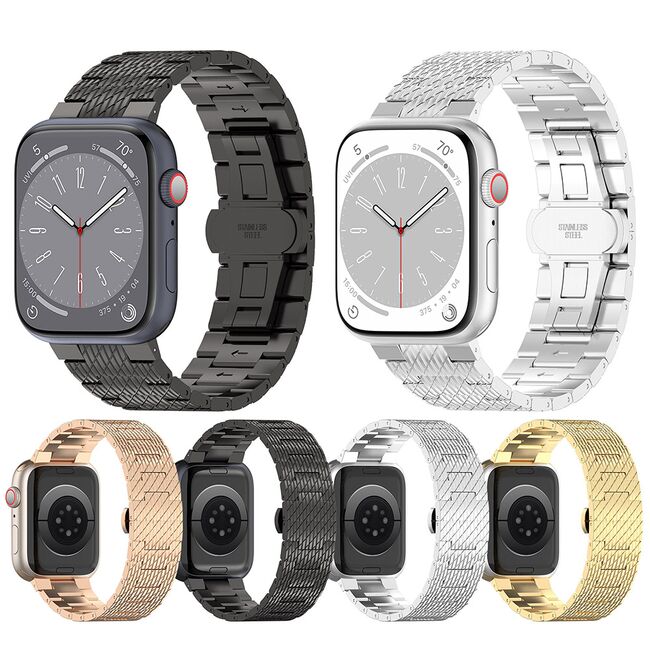 Curea pentru Apple Watch 4, 5, 6, 7, 8, 9, SE, SE2, Ultra, Ultra 2 (38/40/41mm) - argintiu