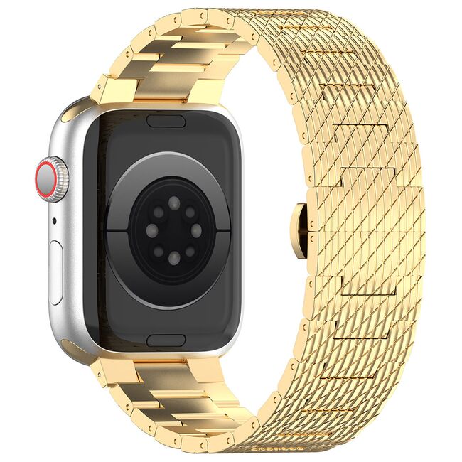 Curea pentru Apple Watch 4, 5, 6, 7, 8, 9, SE, SE2, Ultra, Ultra 2 (38/40/41mm) - auriu