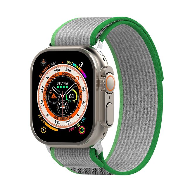 Curea pentru Apple Watch 4, 5, 6, 7, 8, 9, SE, SE2, Ultra, Ultra 2 (38/40/41mm) - verde gri