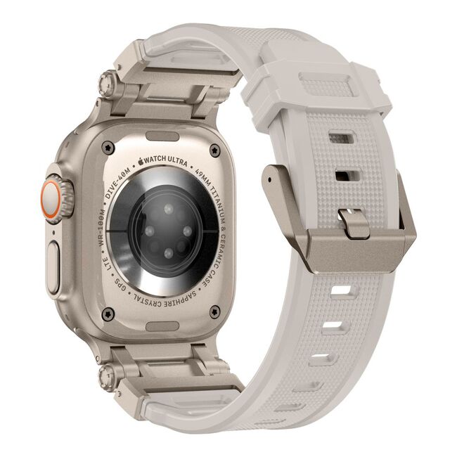 Curea pentru Apple Watch 4, 5, 6, 7, 8, 9, SE, SE2, Ultra, Ultra 2 (42/44/45/49mm) - argintiu