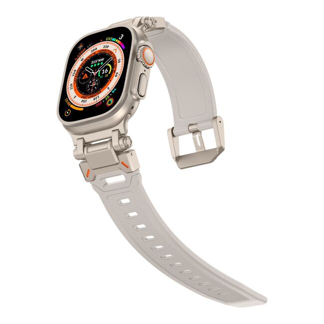 Curea pentru Apple Watch 4, 5, 6, 7, 8, 9, SE, SE2, Ultra, Ultra 2 (42/44/45/49mm) - argintiu